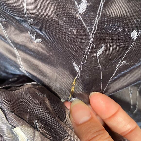 Vtg 90s Insense NY Gray Mauve Phoebe Buffay Embroidered Top + Dress Set SZ 4 - Picture 12 of 12